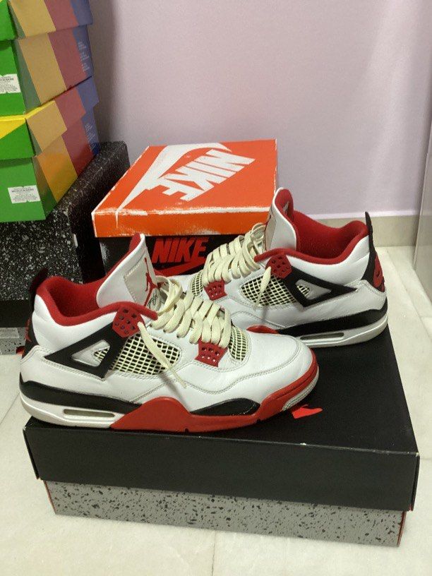 🔥US9.5 Nike air jordan 4 retro fire red