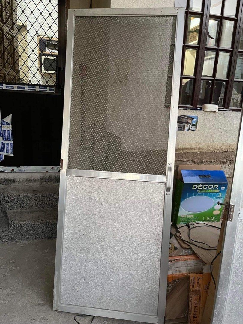 Used Aluminum Doors Aluminum Screen Door with Handle, Furniture & Home