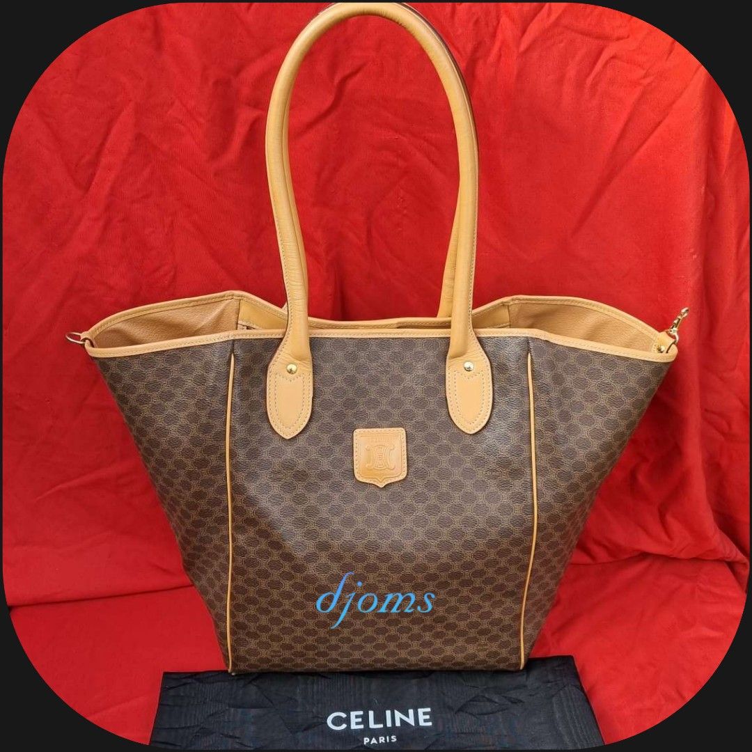 VINTAGE CELINE MACADAM BUCKET BAG, Luxury, Bags & Wallets on Carousell