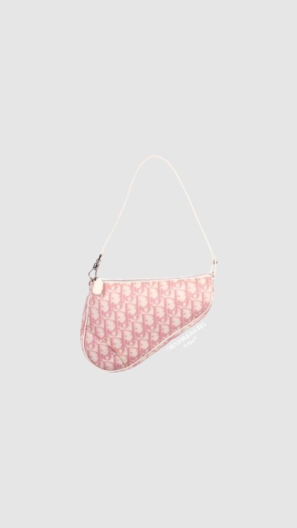 Dior Vintage Pink Diorissimo Saddle Pouch, myGemma