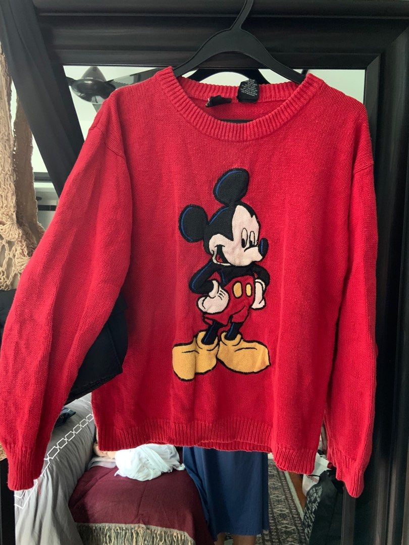 Red mickey sweater best sale