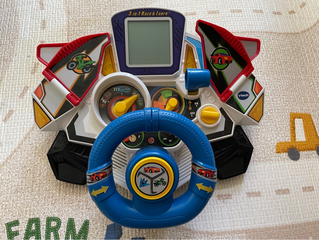 vtech 3 in 1 race and learn, 興趣及遊戲, 玩具 &