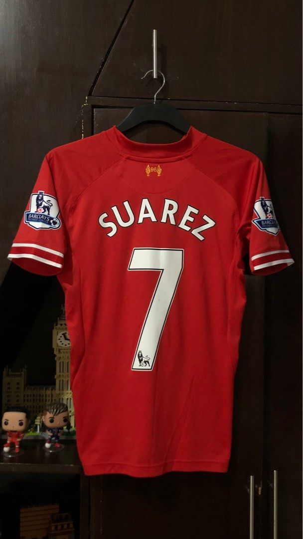 Liverpool Warrior #7 Suarez 2012/13 Home Soccer Jersey (M) – 2D Soccer