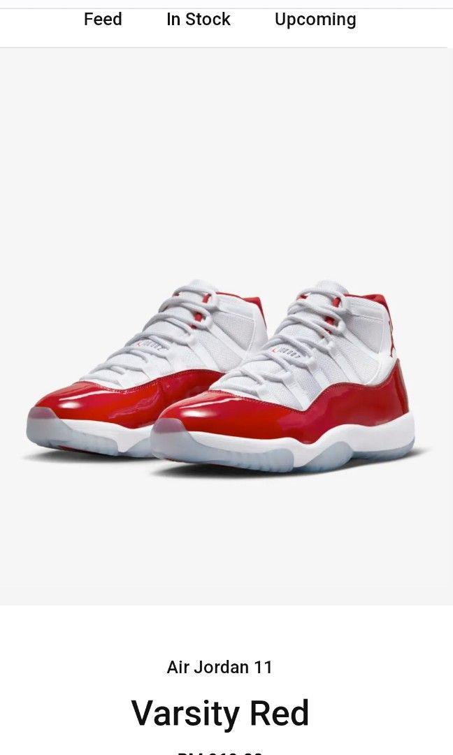WTS Air Jordan 11 Varsity Red/Cherry 🍒UK10.5-UK12, Men's Fashion,  Footwear, Sneakers on Carousell