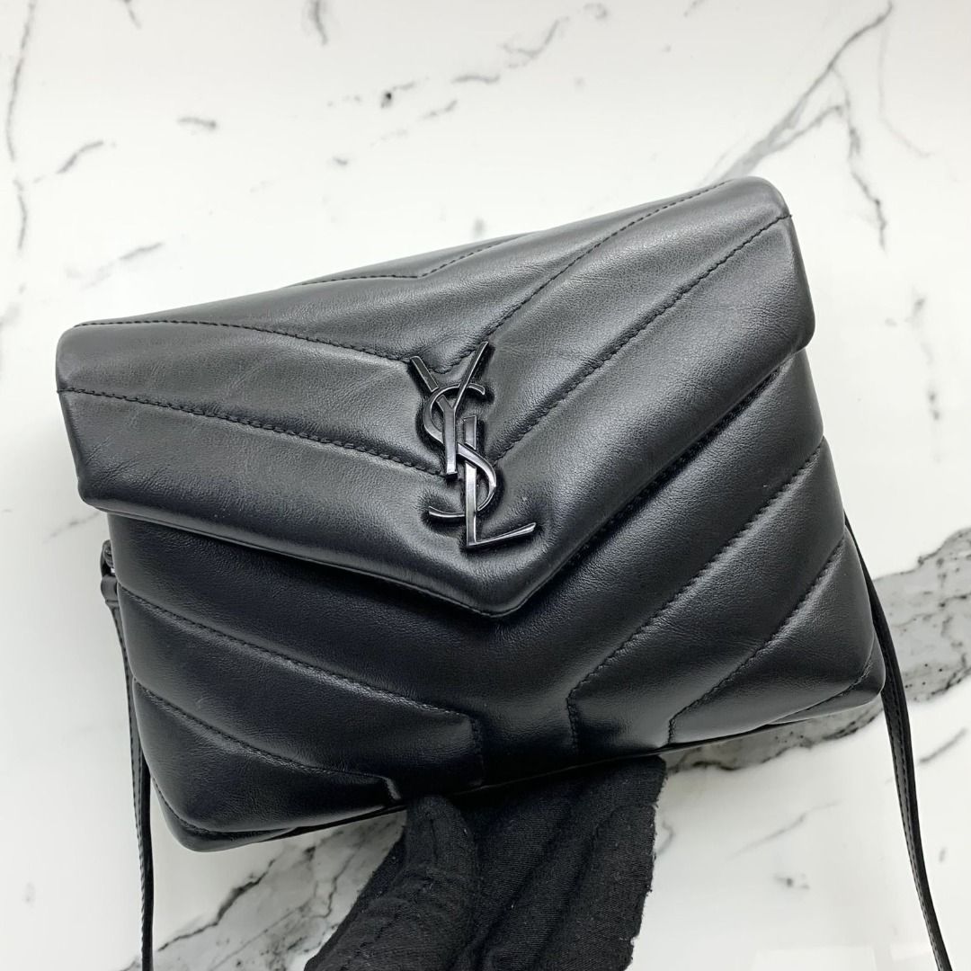 Yves Saint Laurent Black Quilted Leather Toy LouLou Shoulder Bag