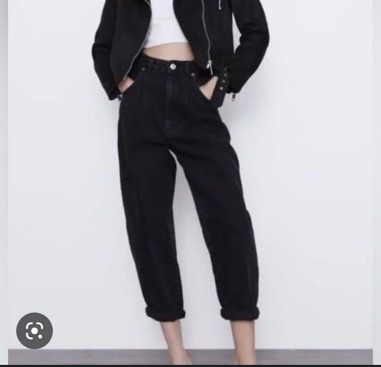 Pantalon slouchy cheap zara negro