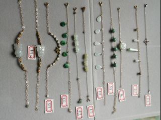 14k plated Jadeite Bracelets/Anklets