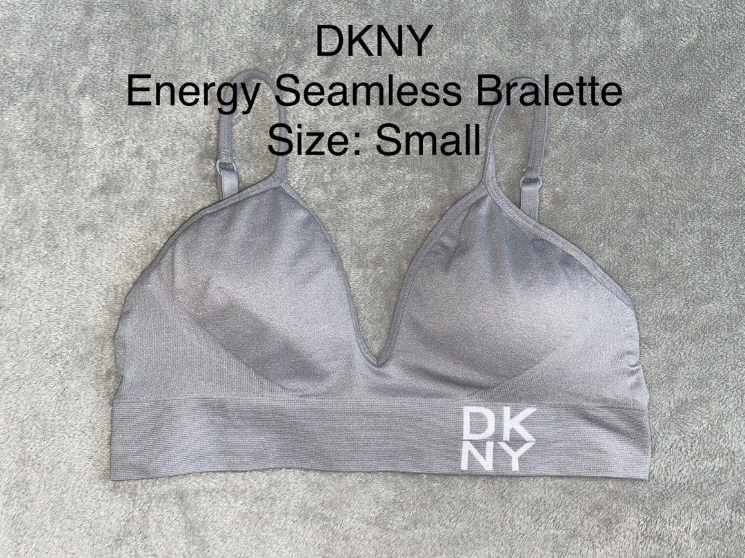 DKNY Ladies' Seamless Bralette 2-PACK (Black/Grey) (Small) at  Women's  Clothing store