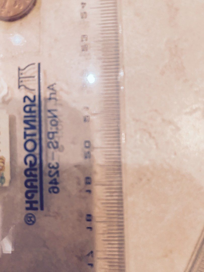 32cm triangular set square (Category: Craft Supplies & Tools) located in Singapore. Submitted by happyfibs (Listing ID 1202305691, Image 2). Description: As per photo Used 1 or 2 times The coins are attached so that the ruler will not touch the paper and smudges your artwork. Can be removed. Can throw in a 30cm metal ruler if you need Let me know .