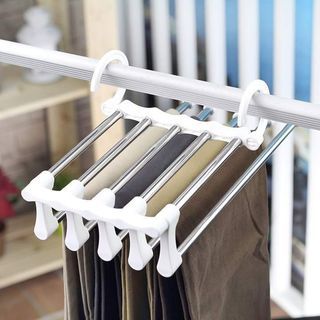 5 in 1 Stylish Multifunctional Pants Rack Hanger Adjustable Pants Rack Towel Shelves Closet Organizer