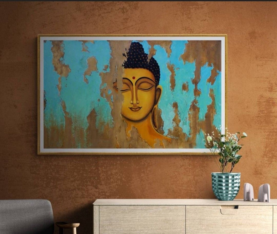 65*120cm with frame painting, Furniture & Home Living, Home Decor, Wall