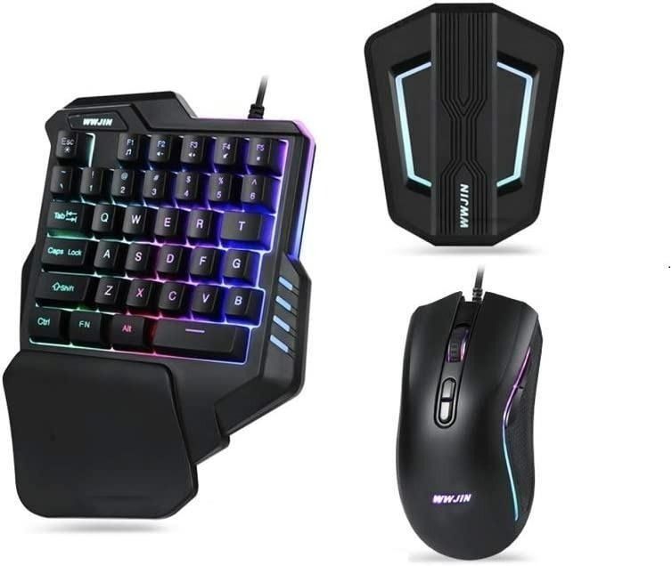 858 FREE GIFT WWJIN T10 One handed gaming mouse and keyboard