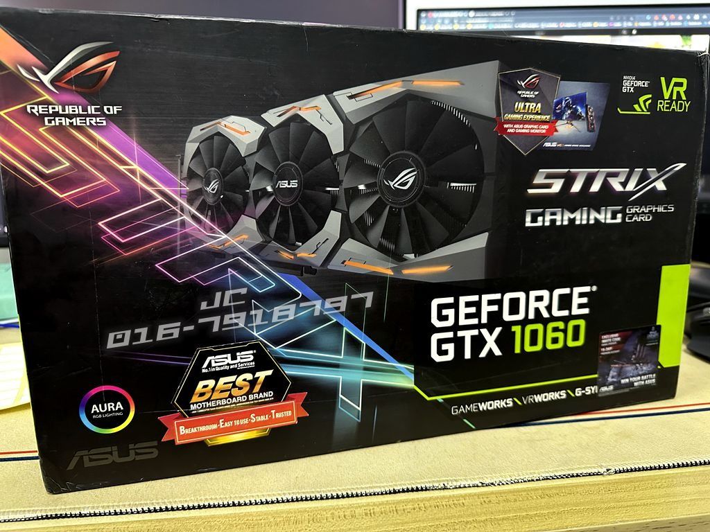 ✓ [2nd] Asus ROG Strix GTX1060 6GB Full Box Set Good Condition