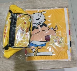 蠟筆小新路跑 腰包+毛巾