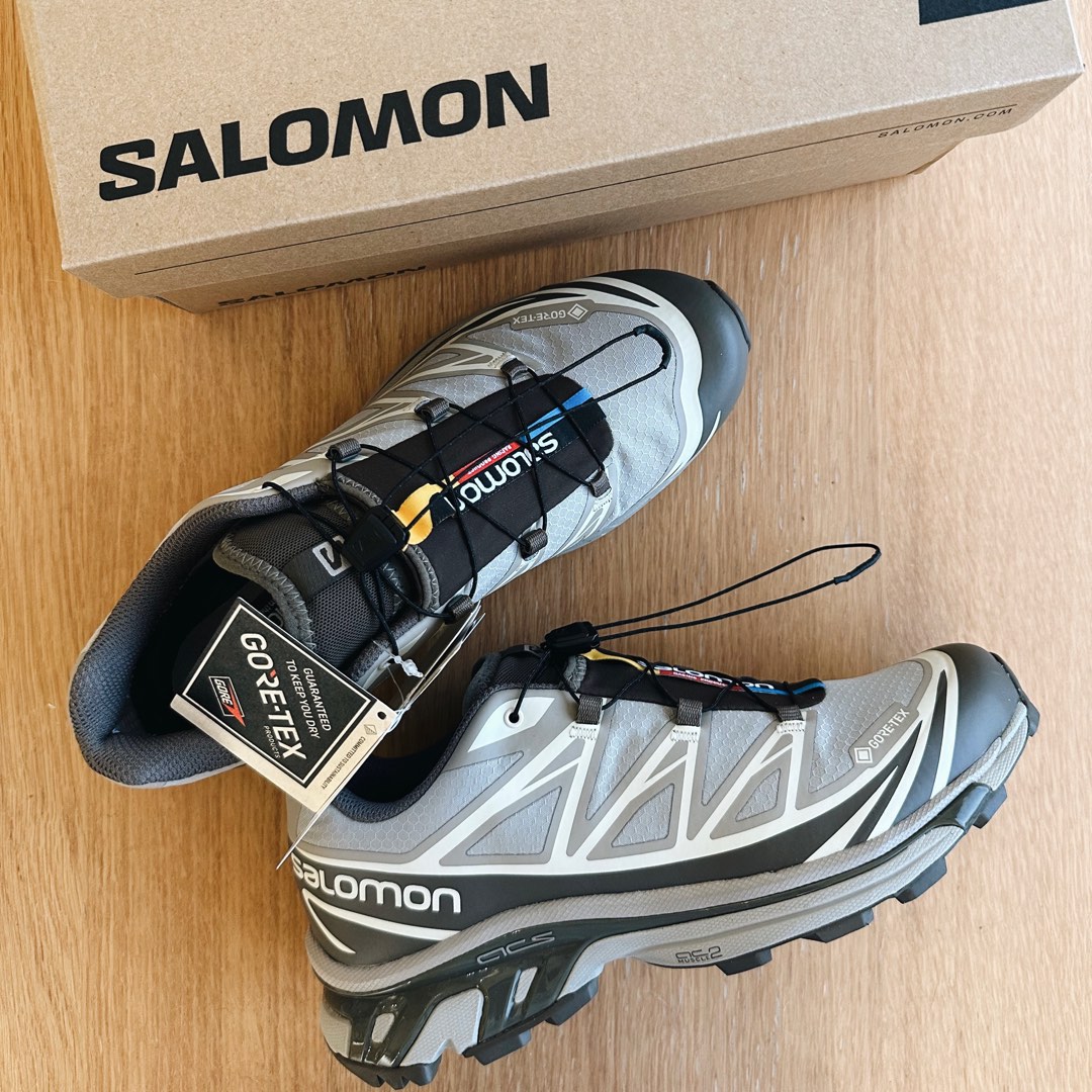 全新正品Salomon XT6 GTX 防水GORE-TEX 卡其灰, 他的時尚, 鞋, 運動鞋