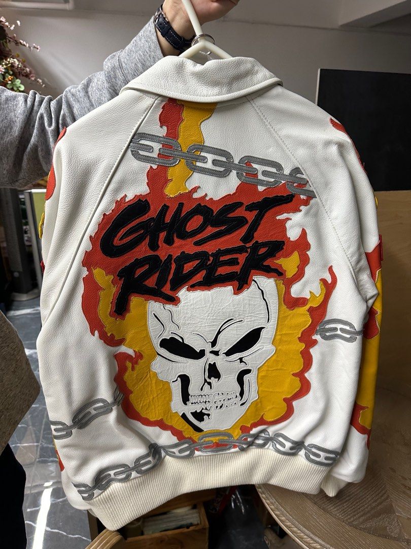 只賣WTS 現貨多谷Supreme Vanson Leathers Ghost Rider Jacket White