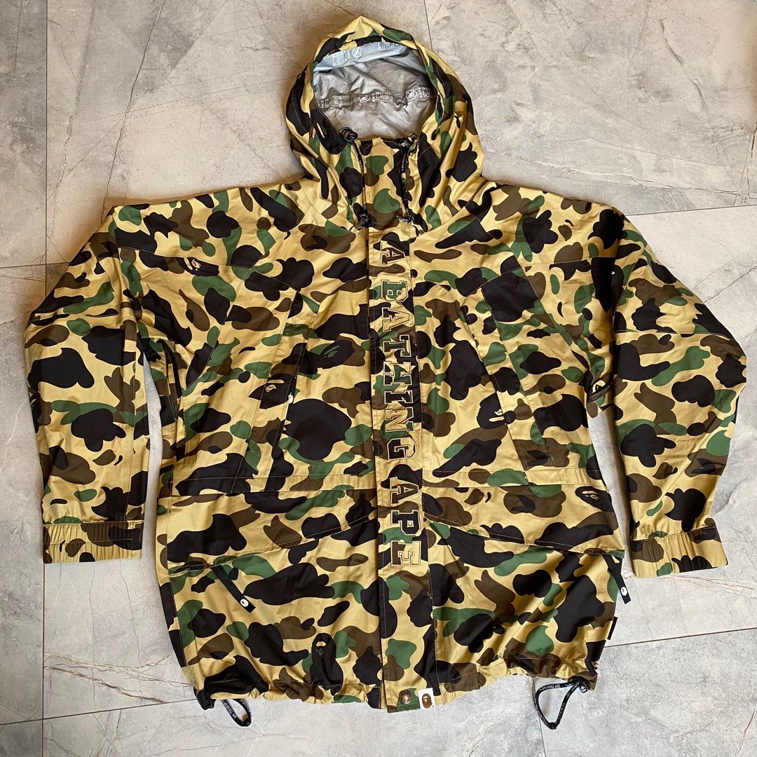 😍A Bathing Ape Bape Gore-tex 迷彩外套風褸防水擋風XXL, 男裝, 外套 