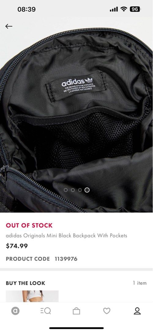Adidas originals mini black backpack with pockets online