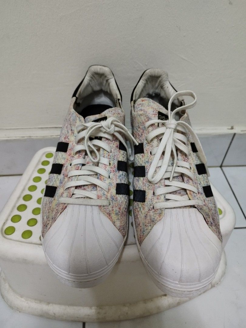 Adidas originals superstar 80s primeknit sales women silver