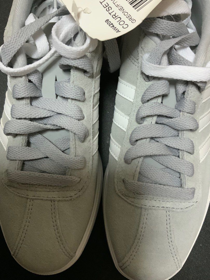 Adidas women's courtset grey cheap