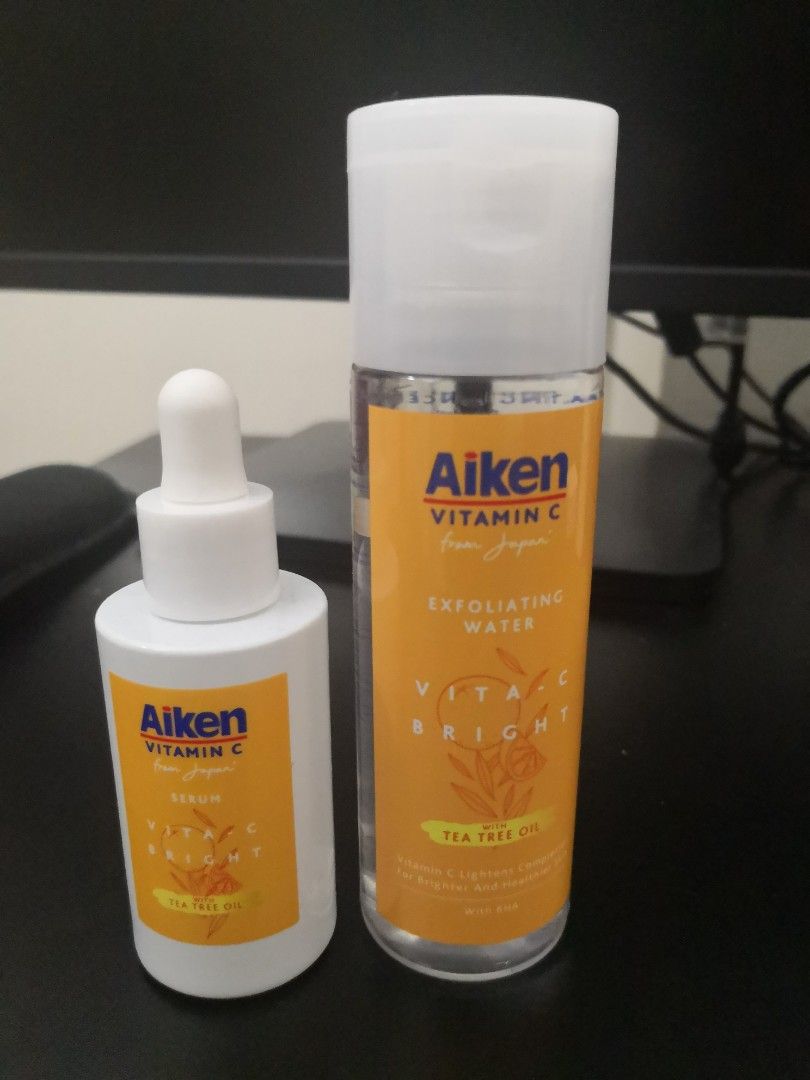 Aiken Vitamin C Serum + Exfoliating Water (Free Shipping), Beauty
