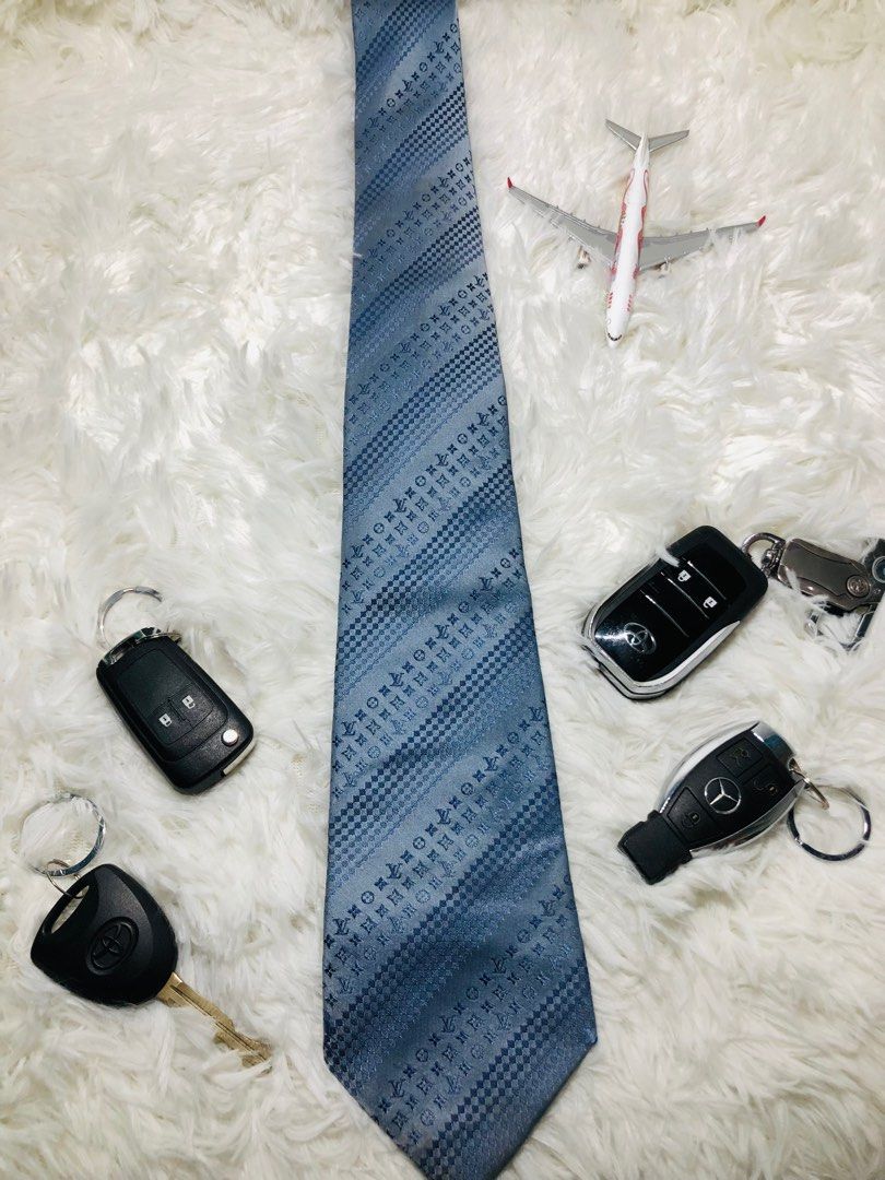 Louis Vuitton Blue Monogram Petit Damier Tie Louis Vuitton