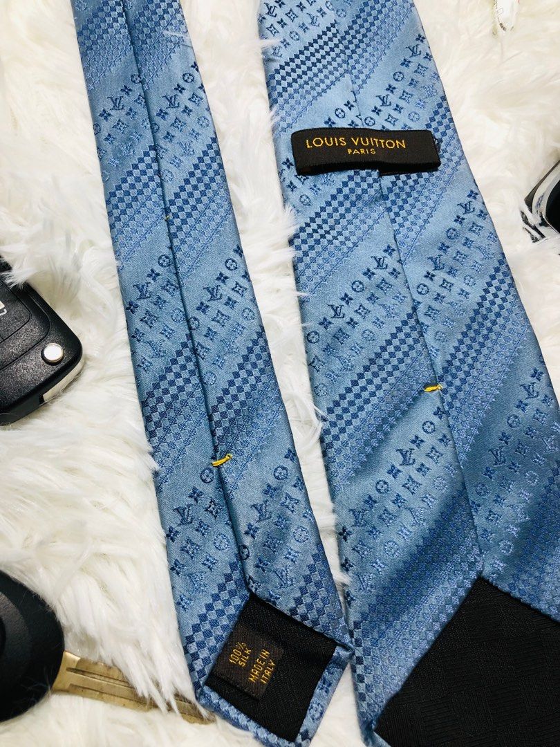 Louis Vuitton Blue Monogram Petit Damier Tie Louis Vuitton