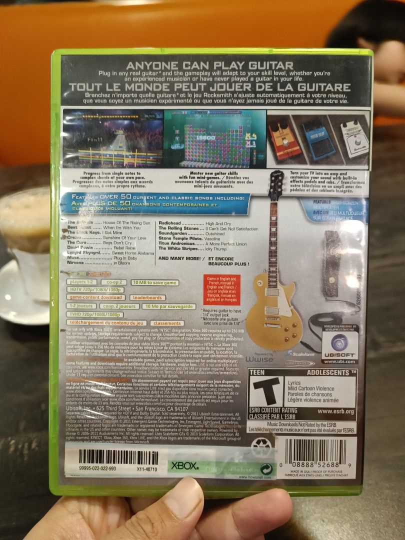 Authentic Rocksmith XBox 360, Video Gaming, Video Games, Xbox ...