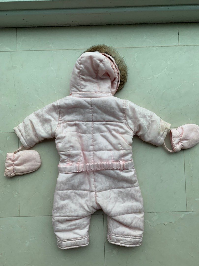 Baby Authentic Dior Pink Winter Snowsuit Jacket 3 months for Baby Girl