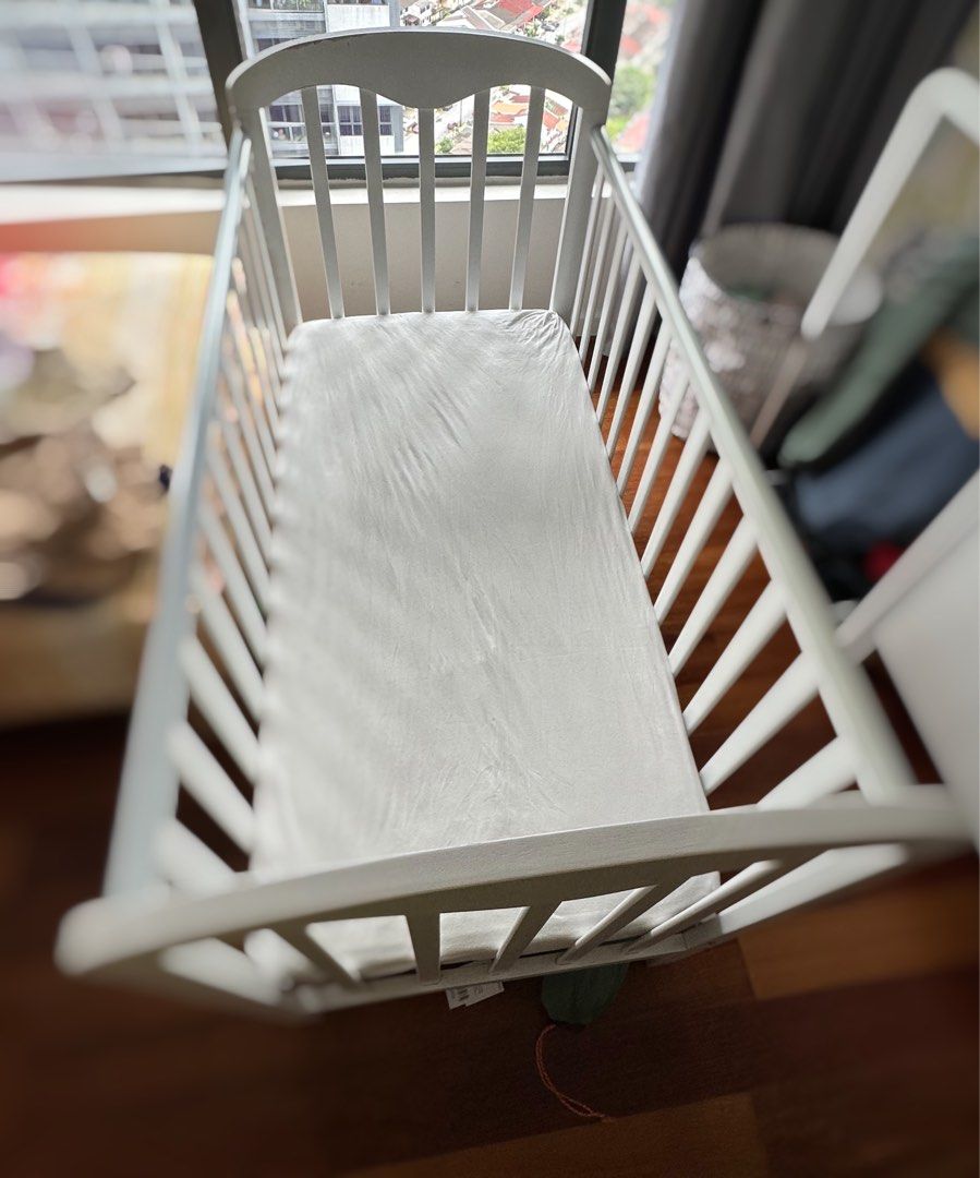 Baby Cot + Coconut Husk Mattress, Babies & Kids, Baby Nursery & Kids