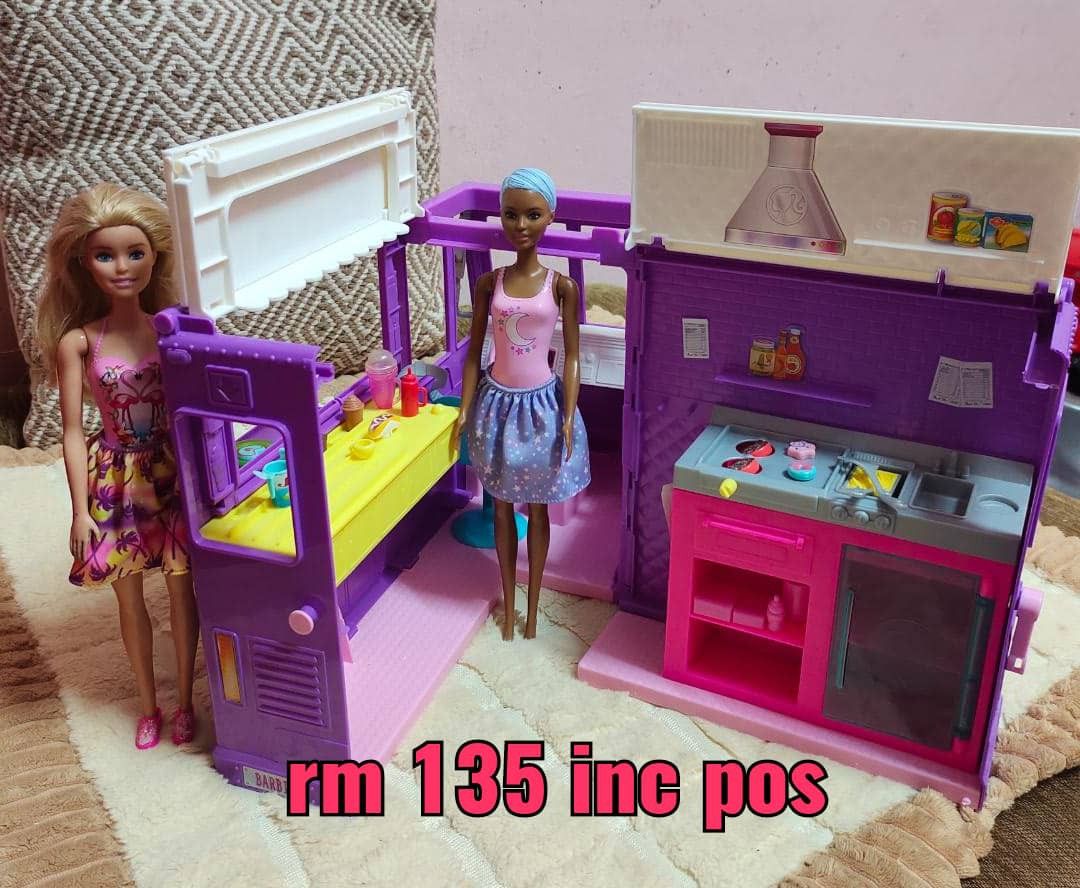 Barbie food truck playset hot sale