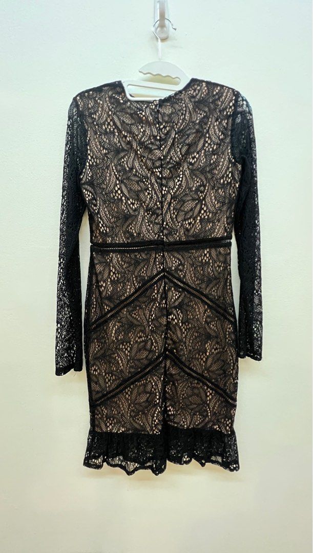 BARDOT Sasha Lace Dress in Black, Women's Fashion, Dresses & Sets ...
