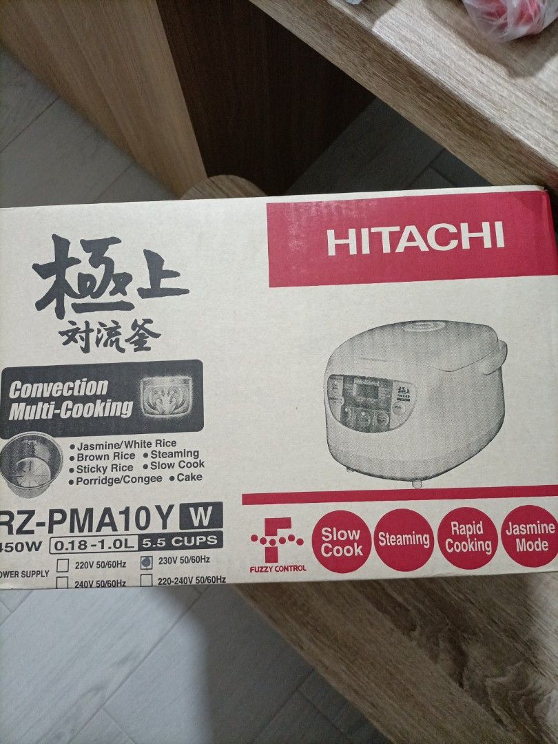 BNIB Hitachi 5.5 cups rice cooker, TV & Home Appliances, Kitchen