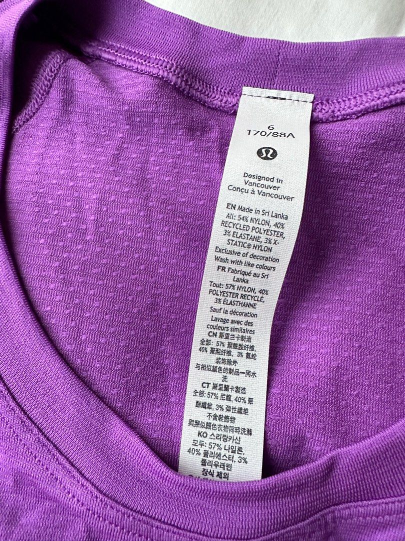 BNWT Lululemon Swiftly Tech Short Sleeve 2.0, Women's Fashion