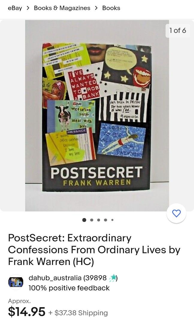 Book PostSecret by Frank Warren, Hobbies & Toys, Books & Magazines, Textbooks on Carousell