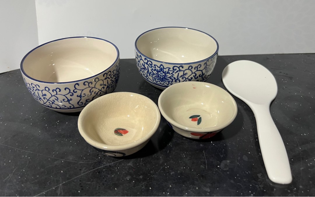 Bowls & soy sauce plates, Furniture & Home Living, Kitchenware