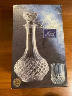 Brand new crystal decanter and 6 glasses (for whiskey or brandy)