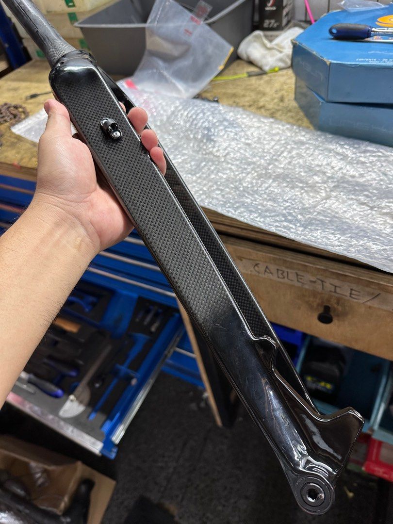 MTB Carbon Rigged Fork 27.5, Sports Equipment, Bicycles & Parts, Parts