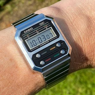 Casio A100We ( the Alien ) available in metal and leather strap