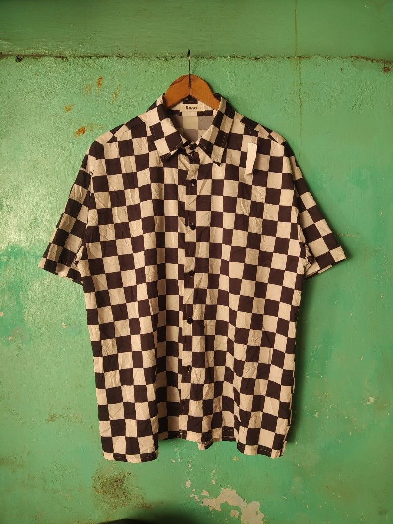 Checkered board polo, Men’s Fashion, Tops & Sets, Tshirts & Polo Shirts