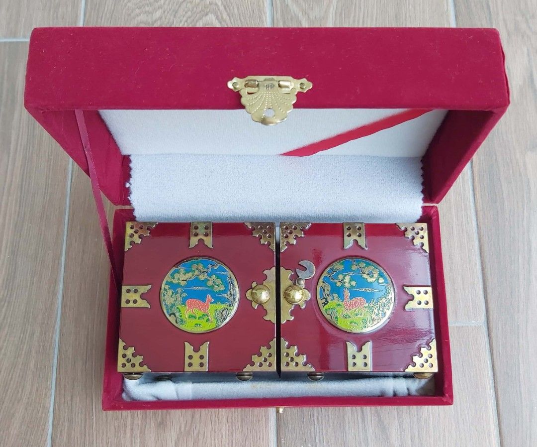 Antique Chinese Lacquer Jewelry Box