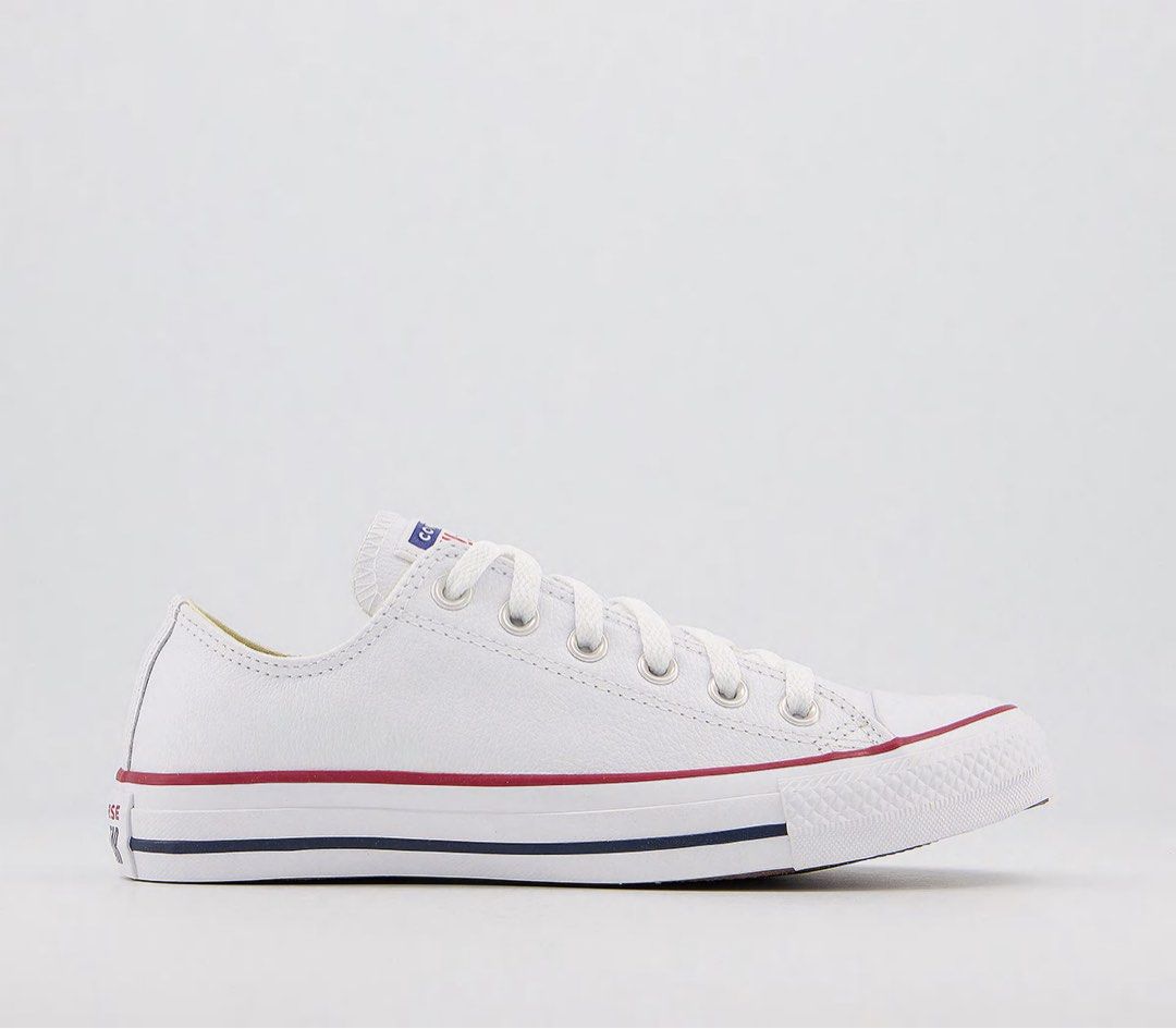 All star low leather optical white hotsell