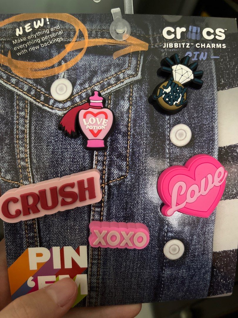 Crocs jibbitz crush pin backer 5 pack, Men's Fashion, Footwear, Shoe