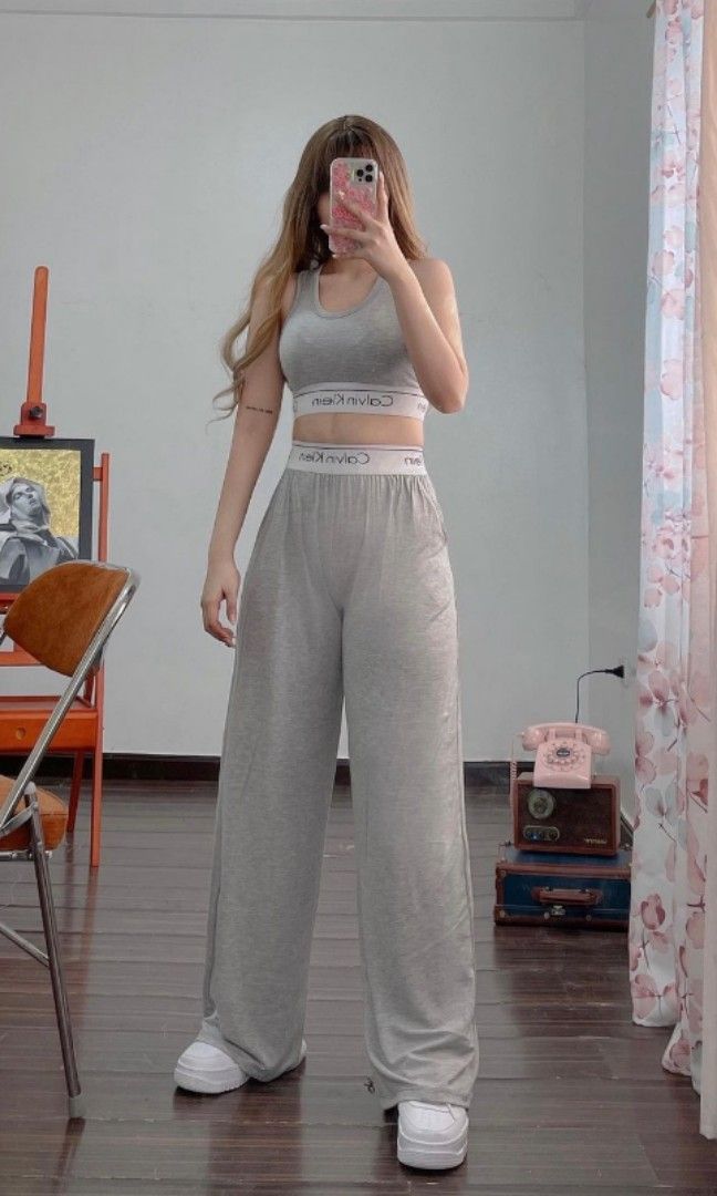 Calvin klein pants and crop top online