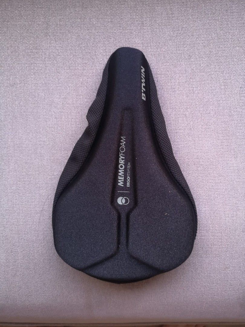 DECATHLON Bicycle Saddle Cover Btwin Ergofit 500 M Black, Sports