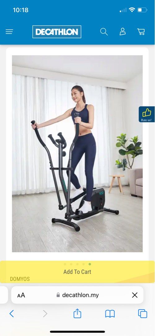 Decathlon Elliptical Cardio Machine, Sports Equipment, Exercise