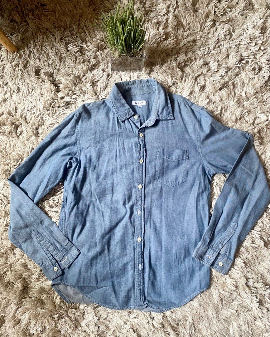 Denim long sleeves polo for men Casual Semi formal Men s