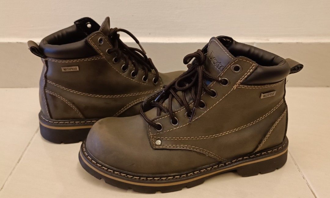 Dexter Mens Brown waterproof skid resistant oil resistant boot