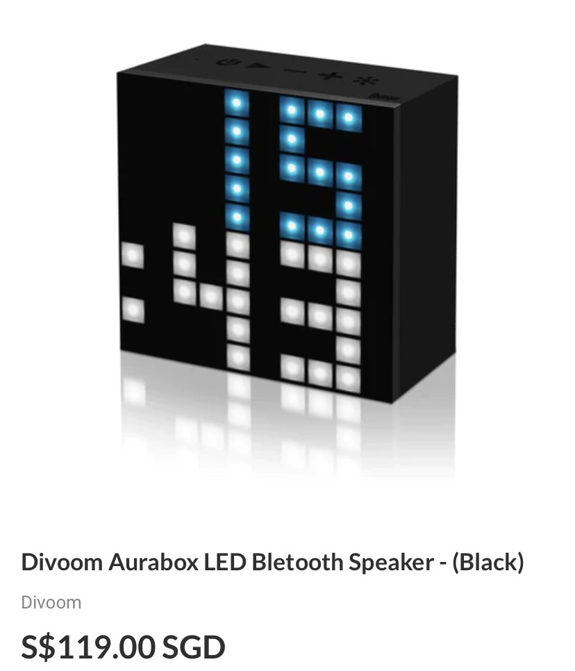 Divoom Aurabox LED Bluetooth Speaker, Audio, Soundbars, Speakers