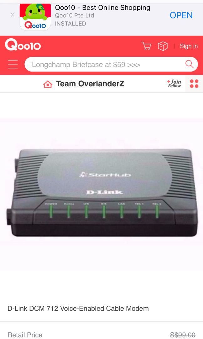 D-link StarHub DCM 712 VOIP Modem, Computers & Tech, Parts ...